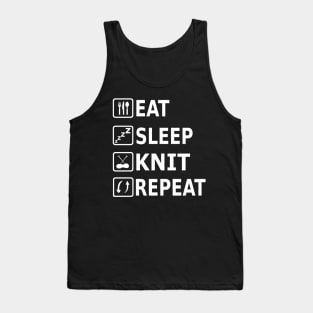 Eat Sleep Knitting Repeat Wool Gift Kids Tank Top